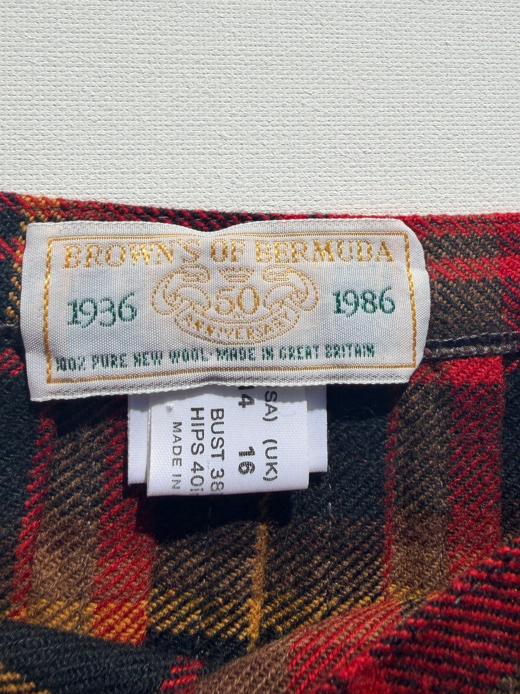 Vintage Wool Tartan Skirt