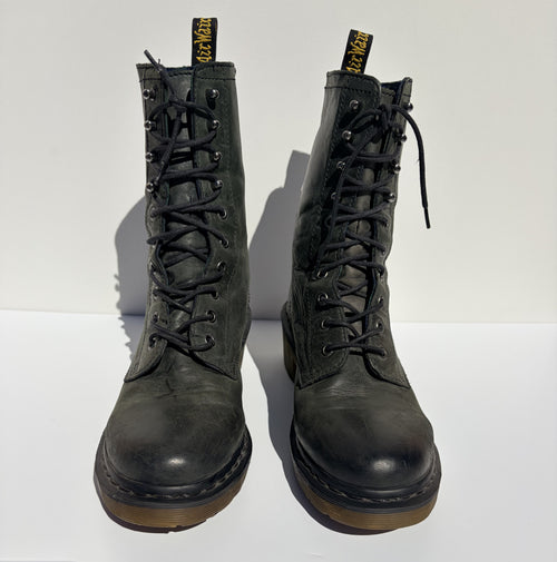 Distressed Green Dr. Martens