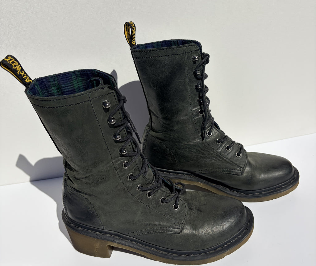 Distressed Green Dr. Martens
