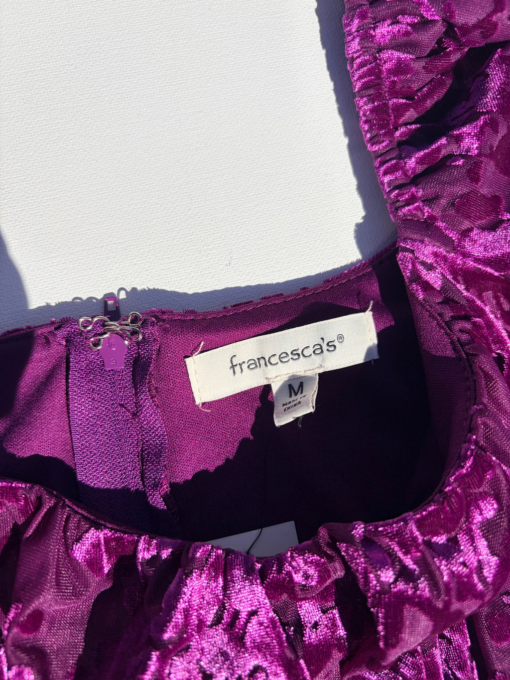Francesca's Crush Velvet Dress