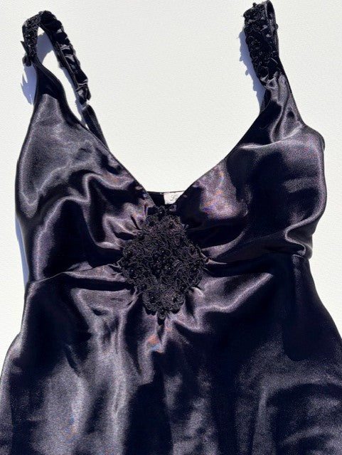Black Satin Slip — Y2K Era