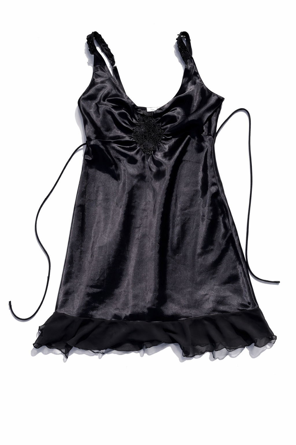 Black Satin Slip — Y2K Era